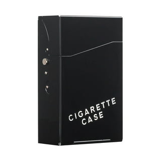 Retro Metal Cigarette Case Box -Double Sided Spring Clip Open Pocket Holder  for 14 100mm Cigarettes Credit Card Holder Protective Security Wallet for