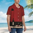 thumbnail image 2 of Salouo Minimalist Romantic Dinner for Hawaiian Shirt for Men,Summer Beach Casual Short Sleeve Button Down Shirts Men's Regular-Fit Short-Sleeve Print Shirt -Large, 2 of 6