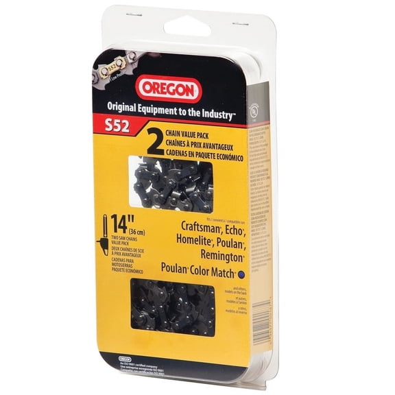 OREGON S52T Replacement Chainsaw Chain, 3/8 in X 14 in