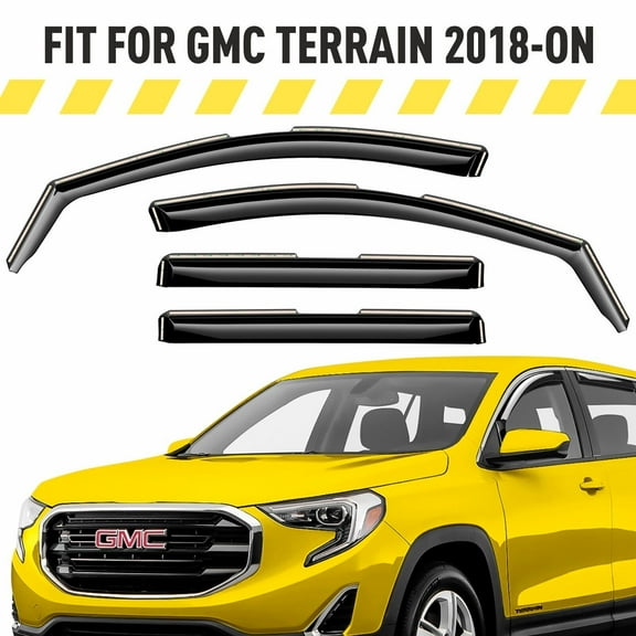 AEROGUYS In-Channel Window Deflectors Extra Durable Window Visors Rain Guards Fit for GMC Terrain 2018-2024, Sun Visors, Wind Vent Visors, Car Accessories- 4pcs. AG0163