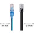 thumbnail image 2 of Monoprice Cat6A Ethernet Network Patch Cable - 25 Feet - Blue | 5-Pack, 10G - SlimRun Series, 2 of 4