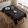 thumbnail image 2 of Dark Blue Halloween Pumpkin Faces Rectangle Tablecloth 60"x84",Waterproof Polyester Rectangle Table Cloth, Wipeable Spillproof Polyester Tablecloth for Dining, Camping, Indoor and Outdoor, 2 of 5