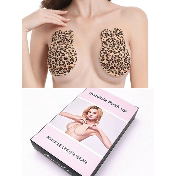 Sujetador Adhesivo Pezoneras Silicona Estilo Conejo Anti-Sag Invisible Parche Transpirable para el Busto