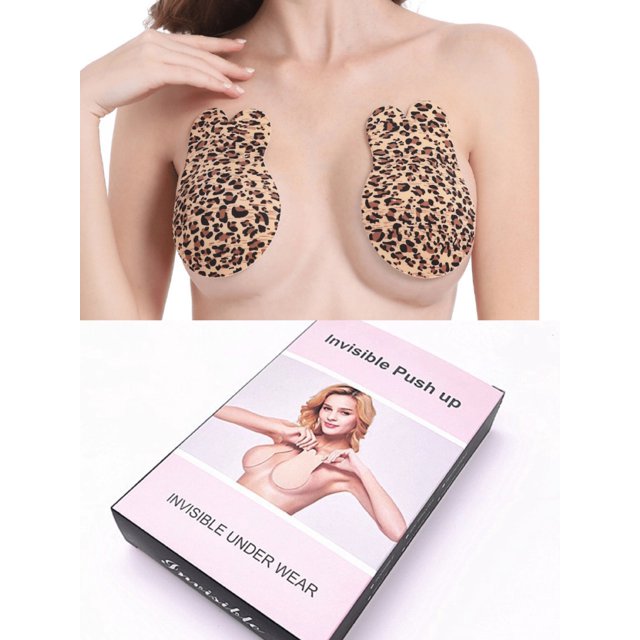 Almohadillas adhesivas para pezones de silicona para sujetador, estilo conejito para evitar la flacidez, almohadillas invisibles de silicona transpirables para pezones