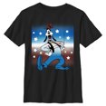 thumbnail image 1 of Boy's Mickey & Friends Patriotic Dancing Goofy  T-Shirt - Black - Large, 1 of 4