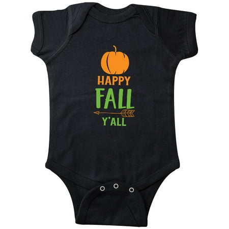 

Inktastic Happy Fall Y all Pumpkin Arrow - Orange Green Gift Baby Boy or Baby Girl Bodysuit