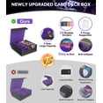 thumbnail image 2 of Caja de almacenamiento para tarjetas coleccionables MoKo 3000+ MTG con separadores, color negro y morado, 2 of 8