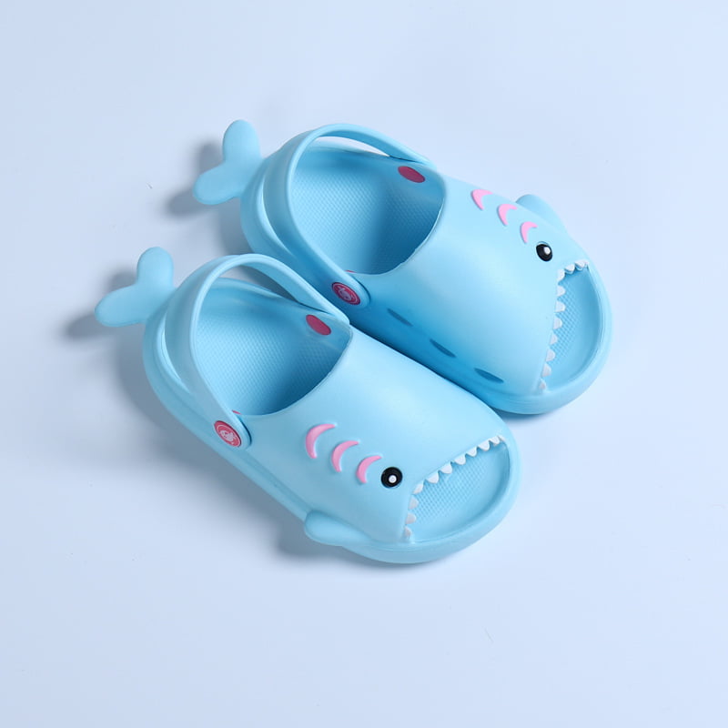 Boys 3D Shark Sandals Aqua Shoes Water Beach Comfort Summer Kids Character 