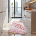 thumbnail image 4 of Pink Marble Gold Line Pattern Kitchen Rug Mat,Kitchen Runner Rugs Non Skid Washable,Decorative Kitchen Floor Mats for Kitchen,Sink,Laundry,17"x47.2", 4 of 7