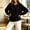 Black, variant on Womens Button Down Sweatshirt Casual Crewneck Cardigan Jacket Long Sleeve Drop Shoulder Top with Pockets Lounge Everyday Wear