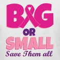 thumbnail image 2 of Wild Bobby, Big or Small Save Them All, Breast Cancer Awareness, Front and Back Unisex Graphic Hoodie Sweatshirt, White, X-Large, 2 of 4