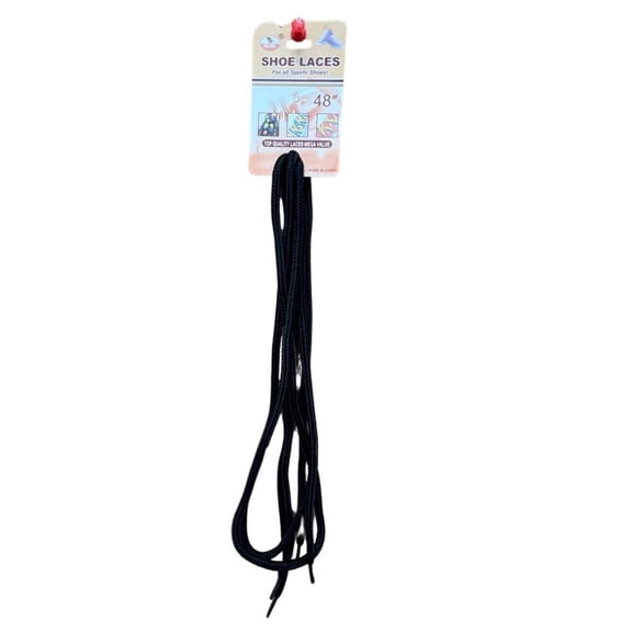 Black 48-Inches Shoe Laces for All Sports Shoes -1 Pair