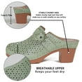 thumbnail image 4 of Decould sylf Mules for Women Closed Toe Slip-on Clogs Comfortable Wedge Sandals, 4 of 7