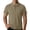 06# Khaki, variant on IhhxPro Men's Short Sleeve Collared Shirt Moisture-Wicking Quick Dry Lightweight Breathable Summer T-Shirt Casual Work Golf Activewear Slim Fit Cotton M-4XL