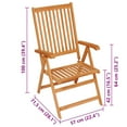 thumbnail image 2 of vidaXL Patio Chair with Cushions Outdoor Garden Furniture Solid Wood Teak, 2 of 8
