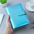 thumbnail image 3 of A6 Pu Leather Notebook Binder Cover ,Rainbow 6 Ring A6 Binder Budget Cash Envelopes,Planner Binder Cover (Flash Blue), 3 of 9