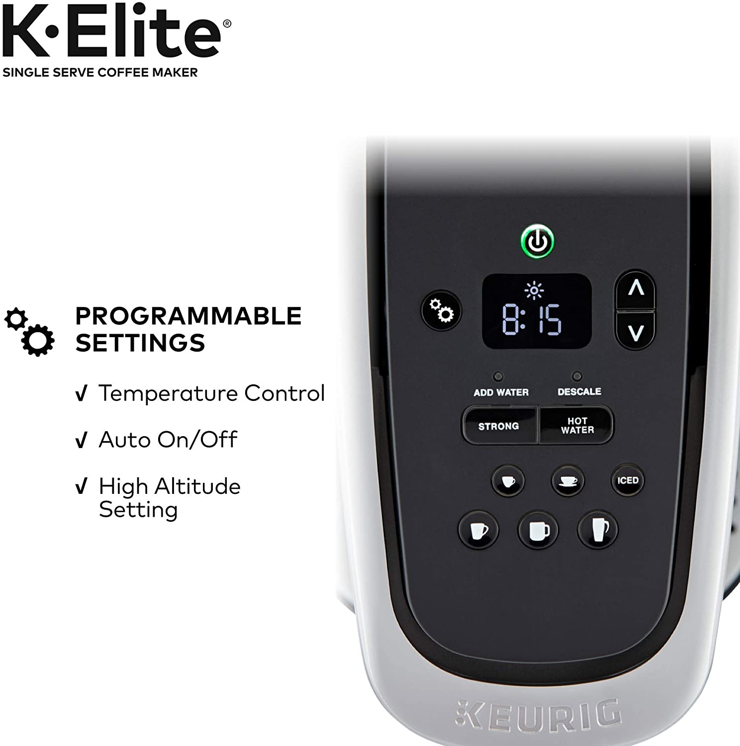 Keurig K-Elite Single Serve K-Cup Pod Coffee Maker, Brushed Gold