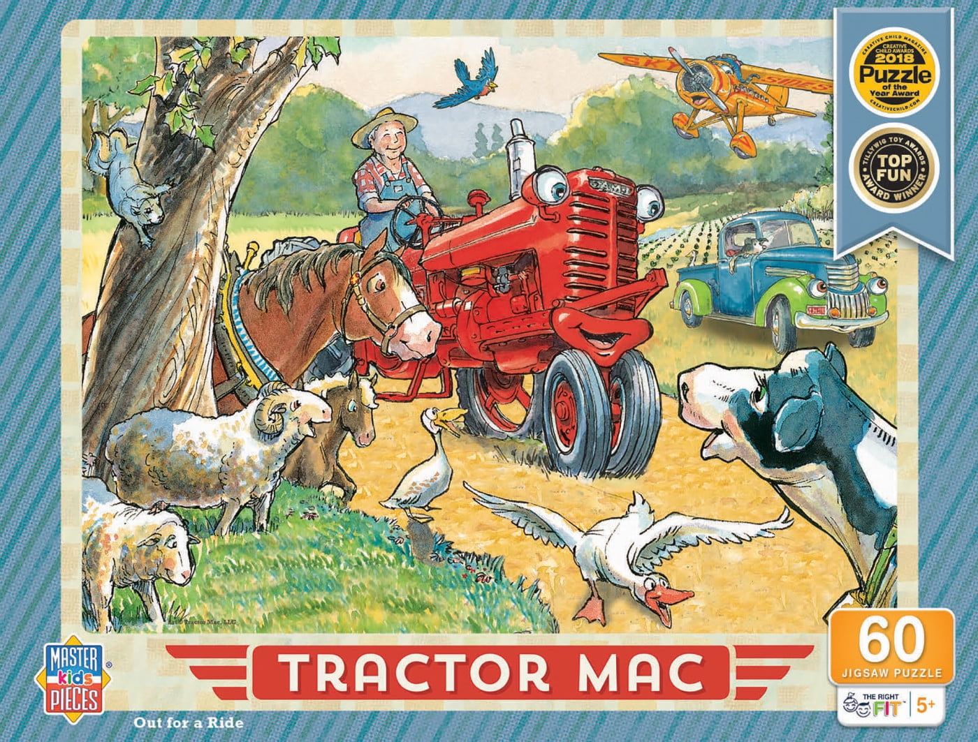 MasterPieces 60 Piece Jigsaw Puzzle - Tractor Mac Out for a Ride - 14'x19'