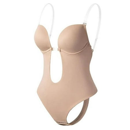 

Fovolat Backless Body Shaper Backless Body Shapers Bodysuit Thong Plunge Backless Body Shaper Bra for Party Wedding Dating frugal