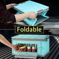 thumbnail image 5 of Foldable Car Trunk Organizer Storage Box Portable Collapsible 30 Liters Car Trunk Plastic Box with Secure Buckle Lid and Side Opening,  Blue, 5 of 6