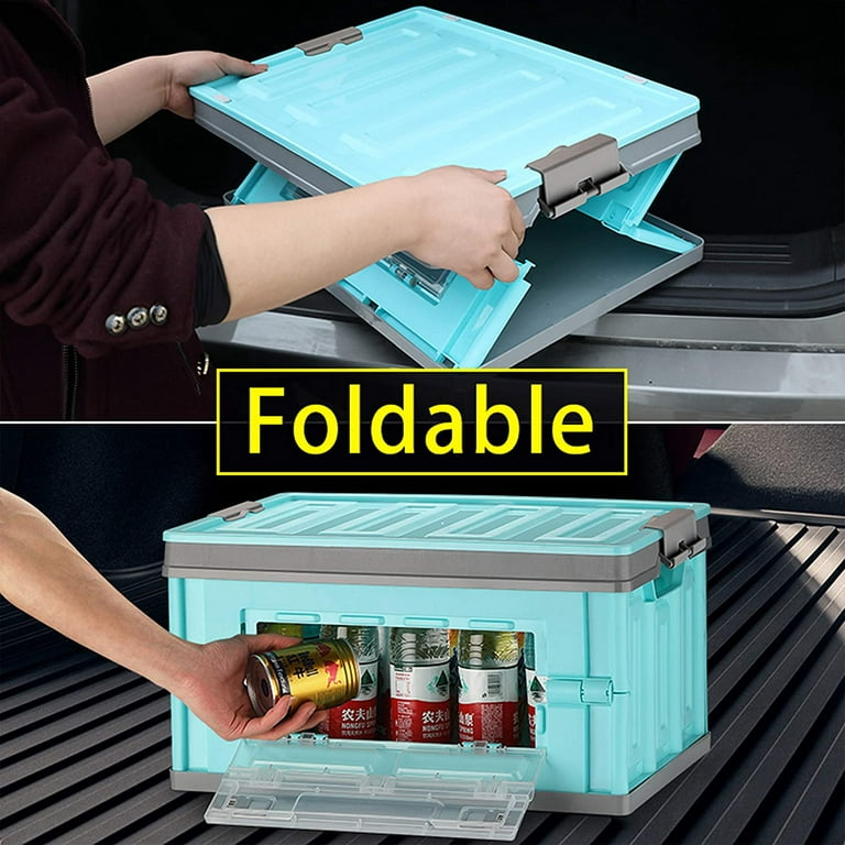 38l/48l/68l Car Trunk Organizer Box Foldable Auto Trunk Storage Bag With  Reflective Strip Stowing Tidying Car Interior Accessory