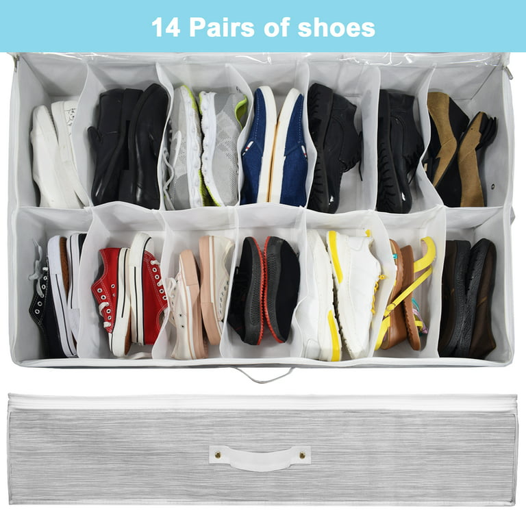 12/24/36PCS Men Women Stackable Shoe Box, DIY Clear Plastic Stackable Folding  Shoe Storage Drawer, Transparent Shoe Organizer for Closet, X-Large Sneaker  Storage for Under bed & Entryway 