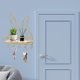 thumbnail image 1 of Estantes flotantes Pared Contemporáneo Decorativo Madera Metal Colgante Tecnología de soldadura Estantes de almacenamiento en la pared para Oro BLESIY Pared de estantes flotantes, 1 of 8