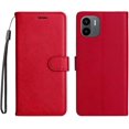 thumbnail image 5 of case for Xiaomi Redmi A1 Wallet Phone Case with Card Holder for Women, Redmi A1 Case Luxury Simple Solid Color PU Leather Flip Case Cover for Xiaomi Redmi A1 CS Red, 5 of 9