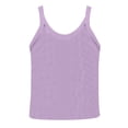 thumbnail image 5 of Womens Sleeveless Scoop Neck Tank Top Ribbed Fitted Summer Basic Slim Cute Tops Purple L, 5 of 6