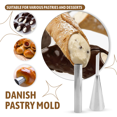 thumbnail image 5 of 19PCS Cannoli Tubes Forms Set Stainless Steel Non-Stick Cream Horn Danish Pastry Mold for Shell Cream Roll, 5 of 9