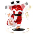 thumbnail image 1 of Papá Noel bailando cantando, Papá Noel giratorio invertido de Navidad, muñecas musicales, adornos de juguete de peluche eléctricos, Navidad para niños, 1 of 5