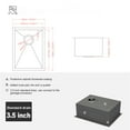 thumbnail image 5 of Izzovium 15 Inch Undermount Stainless Steel Kitchen Sink, 15"x20"x9" Single Bowl 16 Gauge Brushed Nickel, Soundproof & Anti-Condensation with Drain Assembly & Drying Rack, 5 of 5