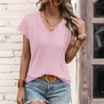 thumbnail image 4 of Scyoekwg Women's Clothing Summer Loose Ladies Blouses Dressy Casual Cute T Shirts Short Sleeve Tops Womens Summer Fashion Trendy Womens Western Clothing, 4 of 5
