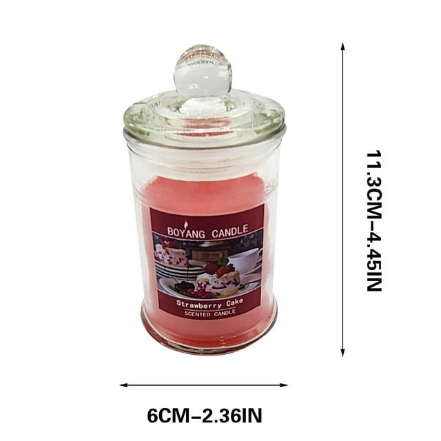 Pisexur Batería de cocina Vela perfumada de cera de soja transparente de 90 g en frasco de vidrio transparente, ideal para decoración del hogar y regalo romántico. para la cocina del hogar