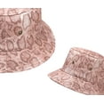thumbnail image 2 of Daisy Rose Bucket Hat - Unisex Packable Summer Travel Beach Sun Hat - Pink Snake, 2 of 6