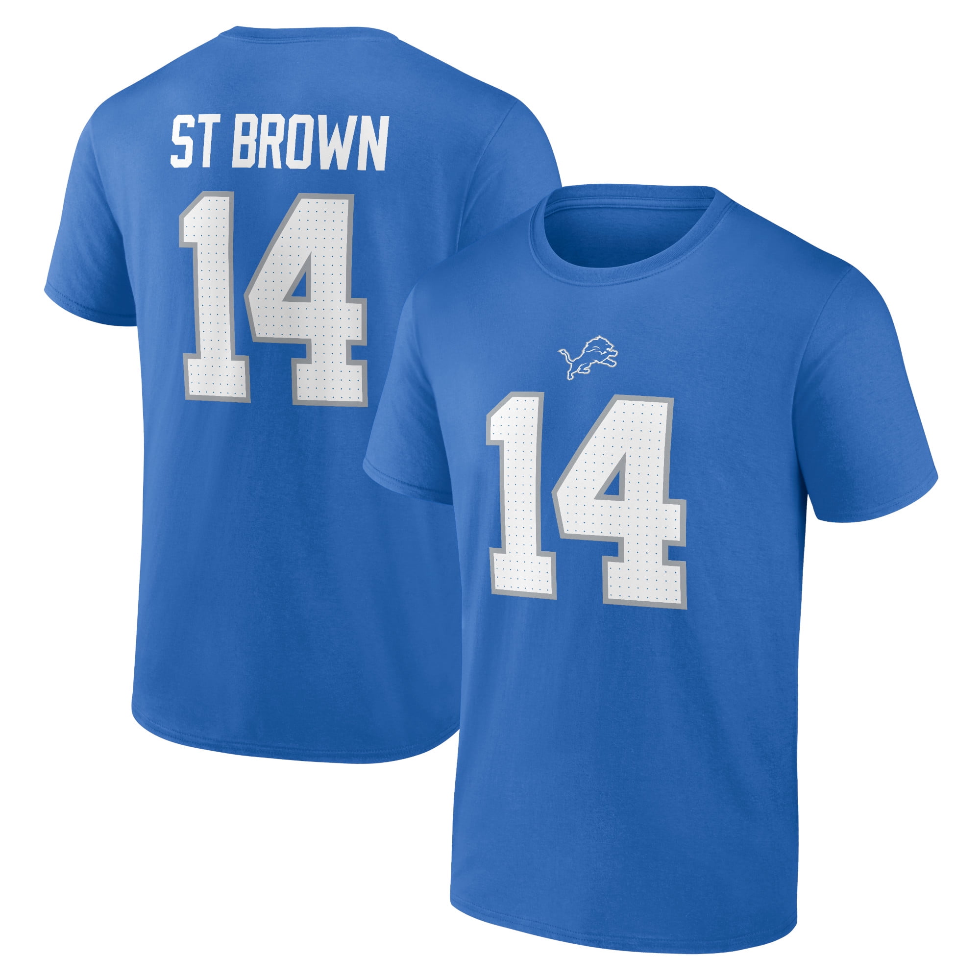 NFL Amon-Ra St. Brown Detroit Lions Mens Name & Number Short Sleeve Tee