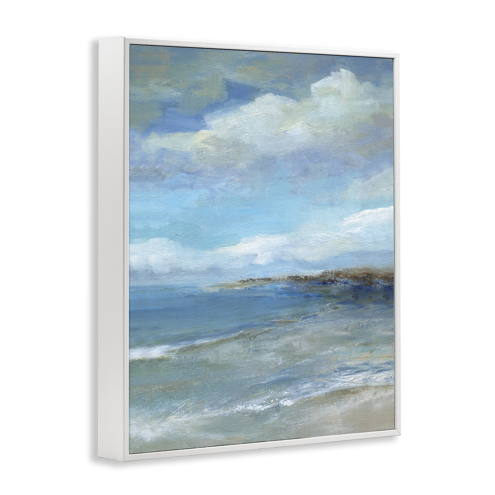 Stupell Industries Shore's Calm Breeze White Framed Giclee Art, design by Carol Robinson