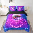 thumbnail image 2 of Castle Fairy Football Gamer Boy Bedding Comforter Set,Sport Game King Bedding Sets, 2 of 8