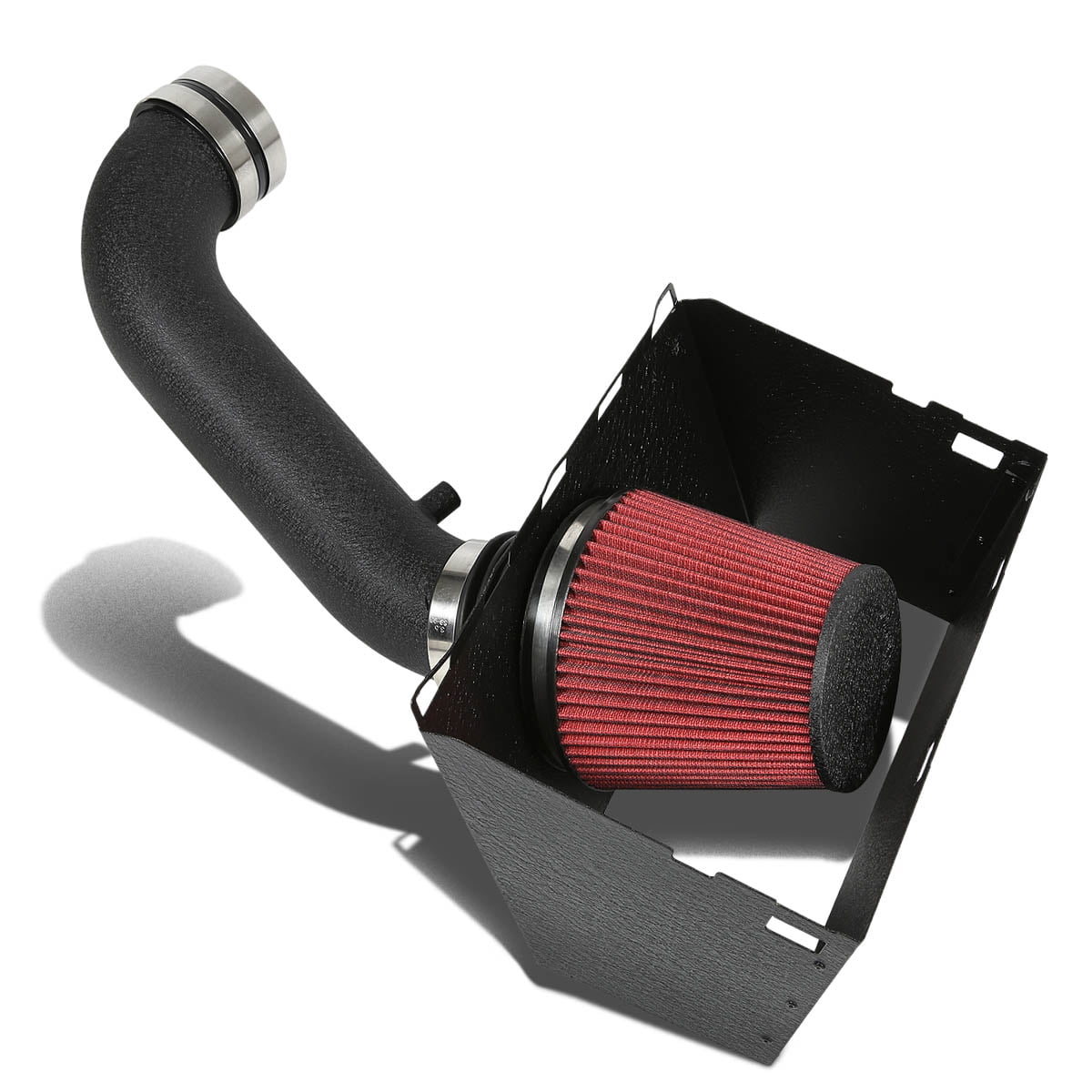 DNAMotoring AIP-2-HS-RAM03L6-BKBK Cold Air Intake System and Heat Shield 