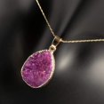 thumbnail image 4 of John Bead Earth's Jewels Semi-Precious Pendant - Fuchsia, 21 mm, 4 of 4
