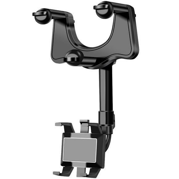 Support de Cellulaire Rétroviseur 360° Rotatif Support de Téléphone GPS Rétractable Support de Téléphone Rétroviseur Réglable pour Téléphones Mobiles GPS Voiture