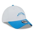 thumbnail image 3 of Men's New Era  White/Powder Blue Los Angeles Chargers 2025 NFL Training Camp 39THIRTY Flex Hat, 3 of 5
