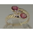 thumbnail image 2 of LBG British Made 10k White Gold Natural Pink Tourmaline Womens Band Ring - 33 size options - 9.75 - 33 size options - Sizes 4 to 12 Available, 2 of 5