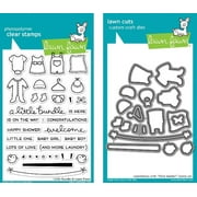 Lawn Fawn Little Bundle Clear Stamp and Die Set - Includes One Each of LF1127 Stamp & LF1128 Die - Bundle Of 2