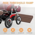 thumbnail image 3 of Threshold Ramps for Doorways Self-Adhesive Rubber Ramps for Door Threshold Rubber Door Threshold Ramp for Wheelchair Stroller Scooter Reducer Ramp (Brown, 2” Wide x 6.6' Long), 3 of 8