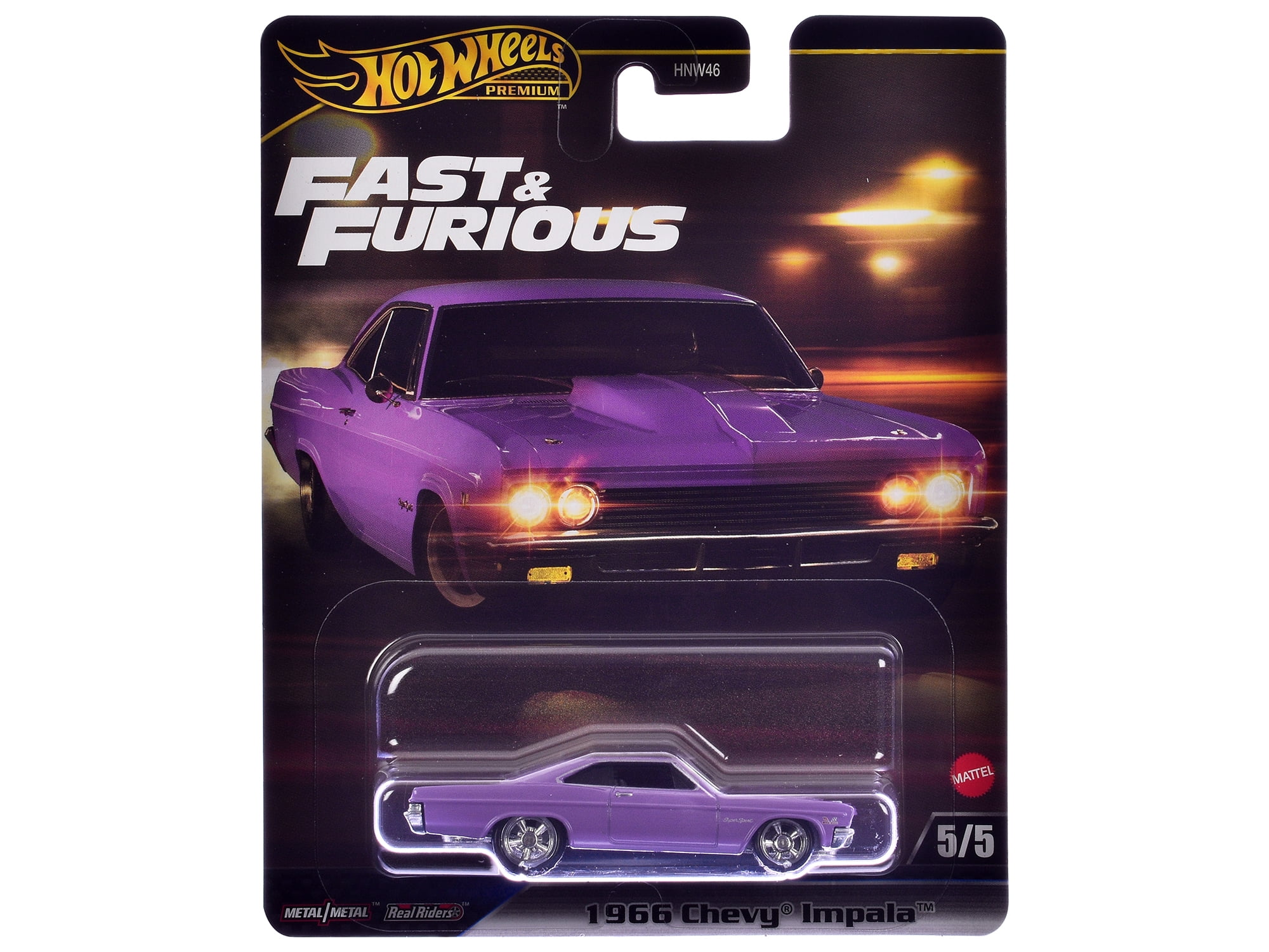 "Fast & Furious" 2025 5 piece Set K Die Cast Model Cars by Hot Wheels