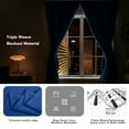 thumbnail image 3 of Deconovo 52"x45" Solid Blackout Curtains for Bedroom, Royal Blue, Set of 2, Back Tab Thermal Curtains, 3 of 9
