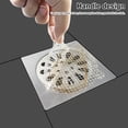 thumbnail image 4 of Pebbuoy 30Pcs Drain Hair Catcher Prevent Clogs Easy Install Biodegradable Sewer Filter Mesh Stickers Adhesive Sink Stopper for Shower Bathtub Keep Drains Clear, 4 of 7