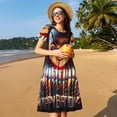 thumbnail image 3 of Lsque Chucky Print Women's Casual Dress T-Shirt Summer Short Sleeve Scoop Neck Swing Dresses, 3 of 7