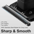 thumbnail image 3 of KEMEI 2299 Hair Trimmer for Men, Zero Gapped T-Blade Clippers for Edging & Lining, Cordless Barber Liners with Extra Replacement Blade, USB Rechargeable Grooming Kit for Beard & Dry Shaving (Black), 3 of 7